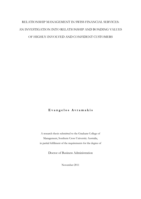 Relationship management in Swiss financial services : an investigation into relationship and bonding values of highly-involved and confident customers