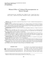 Bilateral effect of unilateral electroacupuncture on muscle strength