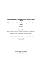 Optimal midwifery decision-making during 2nd stage labour: The integration of clinical reasoning into midwifery practice