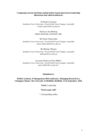 Comparing current and future global leaders based upon known leadership dimensions and cultural indicators