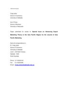 The antecedents of export marketing performance: an Australian perspective