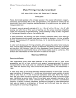 Effect of thinning on keora survival and growth