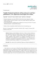 Volatile chemical constituents of Piper aduncum L and Piper gibbilimbum C. DC (Piperaceae) from Papua New Guinea