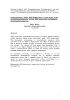 Problematising “good” HDR supervision: a case study of an international pilot of a on-line HDR supervisor professional development program