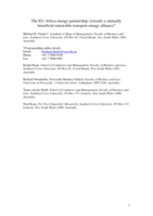 The EU–Africa energy partnership: towards a mutually beneficial renewable transport energy alliance?