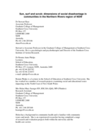 Sun, surf and scrub: dimensions of social disadvantage in communities in the Northern Rivers region of NSW