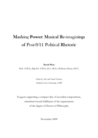 Mashing power : musical re-imaginings of post-9/11 political rhetoric
