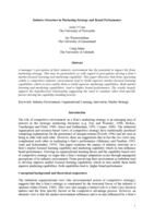 Industry structure in marketing strategy and brand performance