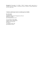 Continuous quality improvement in Australian aged care facilities