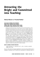 Attracting the bright and committed into teaching: political rhetoric or practical reality?