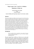 Taking account of the ‘to and fro’ of children’s experiences in family law