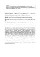 Identifying beliefs underlying visitor behaviour: a comparative elicitation study based on the theory of planned behaviour