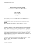 Rapid assessment of psychosocial well-being: are computers the way forward in a clinical setting?