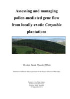 Assessing and managing pollen-mediated gene flow from locally-exotic <em>Corymbia</em> plantations