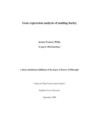 Gene expression analysis of malting barley