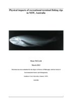 Physical impacts of recreational terminal fishing rigs in NSW, Australia