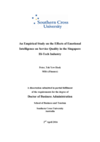An empirical study on the effects of emotional intelligence on service quality in the Singapore hi-tech industry
