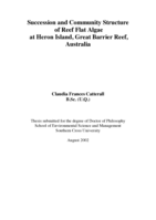 Succession and community structure of reef flat algae at Heron Island, Great Barrier Reef, Australia