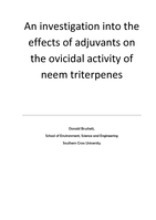An investigation into the effects of adjuvants on the ovicidal activity of neem triterpenes