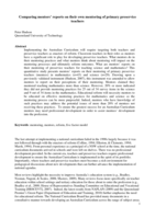 Comparing mentors’ reports on their own mentoring of primary preservice teachers
