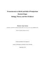 Pronurturance at birth and risk of postpartum haemorrhage : biology, theory and new evidence
