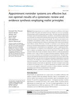 Appointment reminder systems are effective but not optimal: results of a systematic review and evidence synthesis employing realist principles