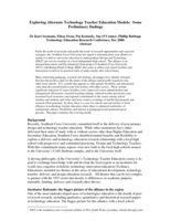 Exploring alternate technology teacher education models: some preliminary findings