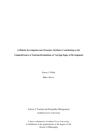 A holistic investigation into principal attributes contributing to the competitiveness of tourism destinations at varying stages of development