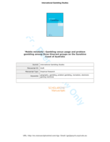 ‘Mobile mindsets’: EGM venue usage, gambling participation, and problem gambling among three itinerant groups on the Sunshine Coast of Australia