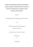 <em>Polydora</em> and <em>Dipolydora</em> (Polychaeta Spionidae) of estuaries and bays of subtropical eastern Australia: a review and morphometric investigation of their taxonomy and distribution