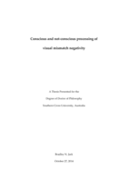 Conscious and not-conscious processing of visual mismatch negativity