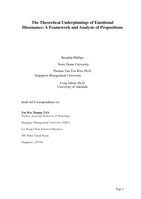 The theoretical underpinnings of emotional dissonance: a framework and analysis of propositions