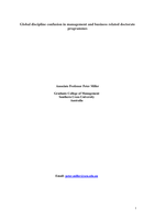 Global discipline confusion in management and business related doctorate programmes