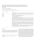 Evaluation of a filmed clinical scenario as a teaching resource for an introductory pharmacology unit for undergraduate health students: a pilot study