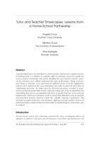 Tutor and teacher timescapes: lessons from a parent-teacher partnership
