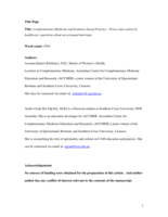 Education in natural medicine: what's love got to do with it?