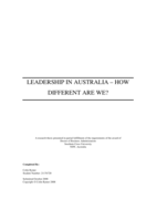 Leadership in Australia - how different are we?
