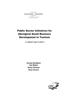 Public sector initiatives for Aboriginal small business development in tourism: Occasional paper number 6