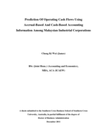 Prediction of operating cash flows using accrual-based and cash-based accounting information among Malaysian industrial corporations