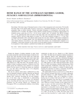 Home range of the Australian squirrel glider, <em>Petaurus norfolcensis</em> (Diprotodontia)