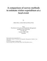 A comparison of survey methods to estimate visitor expenditure at a local event