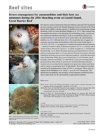 Severe consequences for anemonefishes and their host sea anemones during the 2016 bleaching event at Lizard Island, Great Barrier Reef
