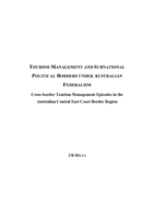 Tourism management and subnational borders under Australian federalism : cross-border tourism management episodes in the Australian central east coast border region