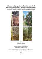 Site and soil properties influencing growth of <em>Eucalyptus dunnii</em> and <em>Corymbia citriodora</em> subsp. <em>variegata</em> in sub-tropical hardwood plantations