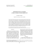 Independent bicycle tourism: a whole tourism systems perspective