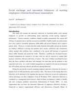 Social exchange and innovative behaviour of nursing employees: a hierarchical linear examination