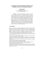 Land disputes and the ongoing development of the substantive rule of law in Myanmar (Burma)