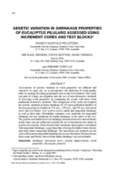 Genetic variation in shrinkage properties of Eucalyptus pilularis assessed using increment cores and test blocks