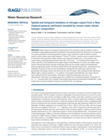 Spatial and temporal variations in nitrogen export from a New Zealand pastoral catchment revealed by stream water nitrate isotopic composition
