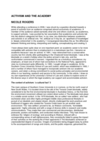 Activism and the academy